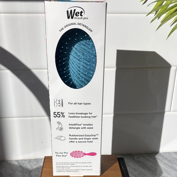 NIB Wet Brush Pro Detangler - Limited Edition Floral Blue - Picture 5 of 7